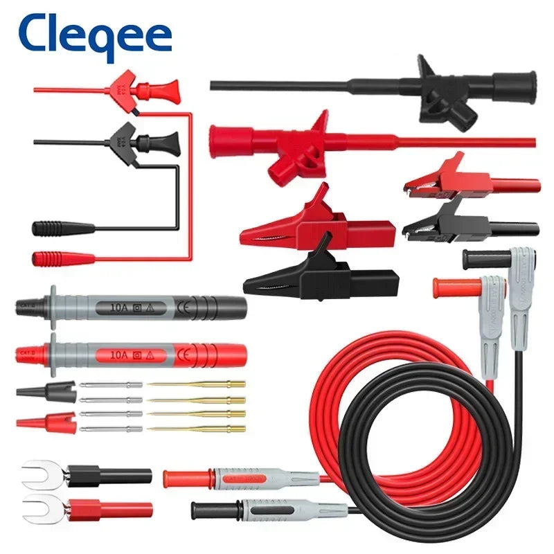 Cleqee P1300 Series Multimeter Test Lead Kit &ndash; 1000V Rating
