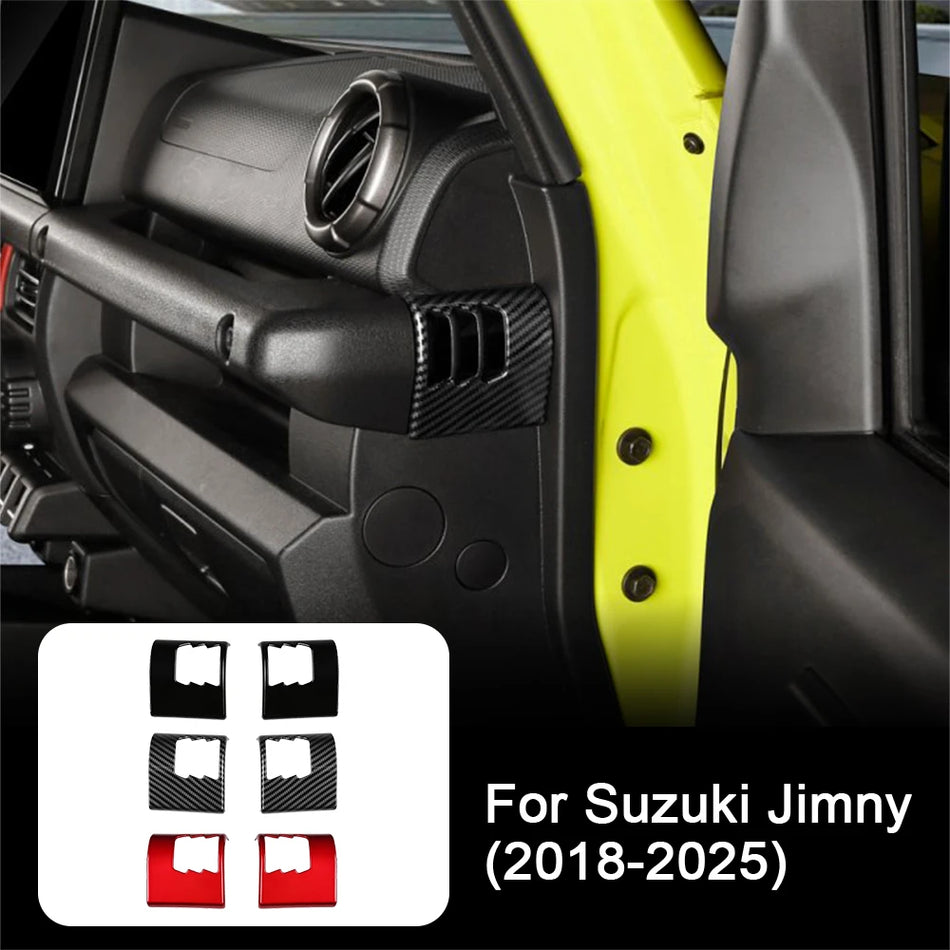 Cover decorativa per bocchette laterali dell'aria in ABS effetto fibra di carbonio per Suzuki Jimny 2018-2025