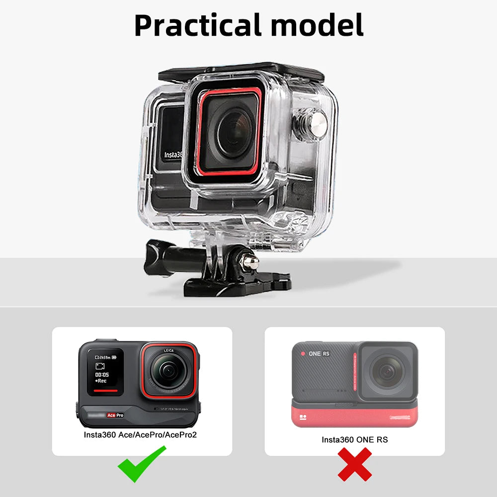 Waterproof Housing for Insta360 Ace Pro 2 &amp; Ace Pro - 60M Dive Case Protector
