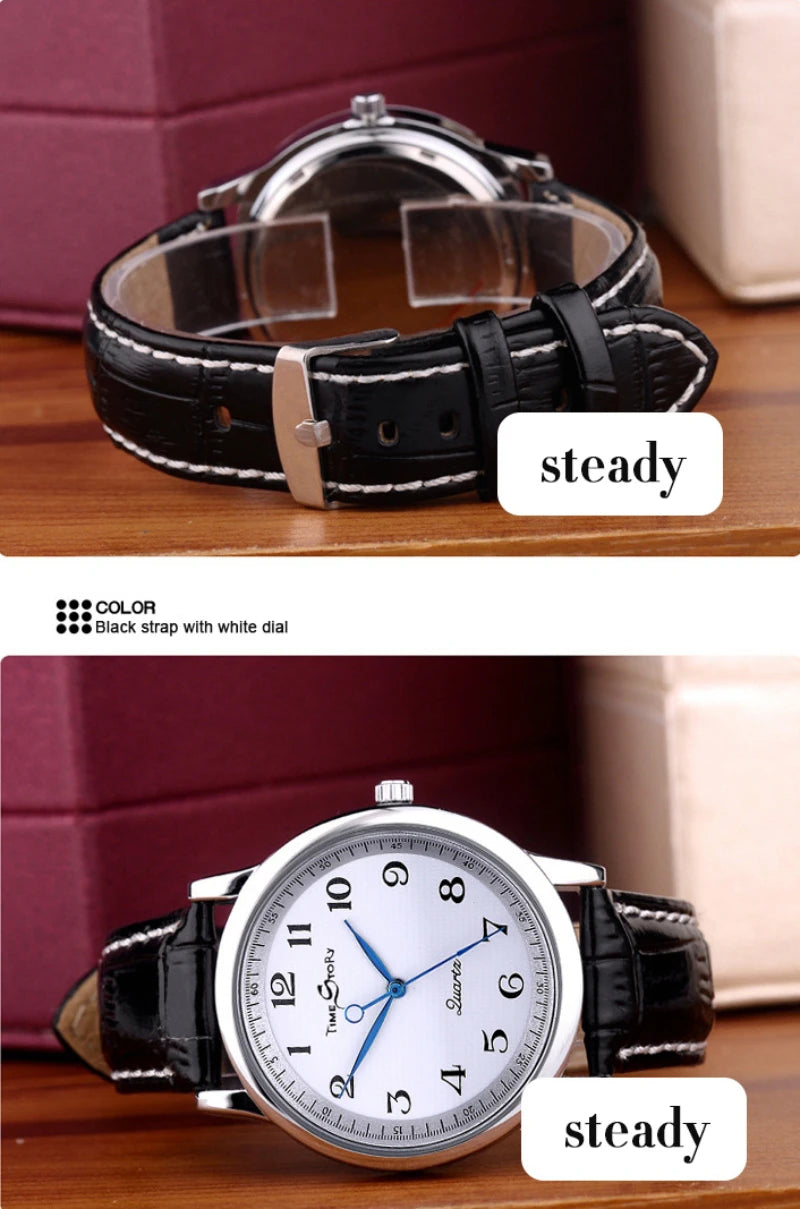Lovers&rsquo; Quartz Watch &ndash; Reverse Anticlockwise Dial Waterproof