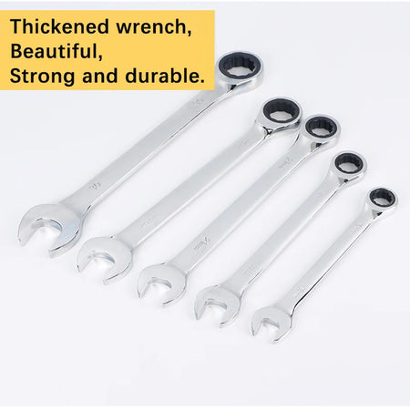 Universal Ratchet Metric Wrenches for Car Repair - Torque Spanners Set