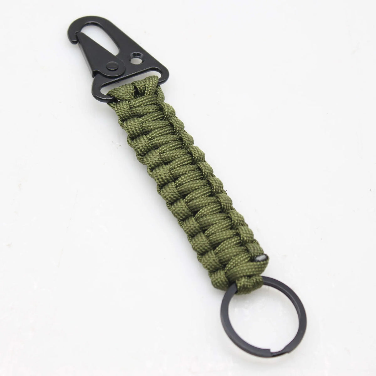 Paracord Keychain Ring Survival Kit &ndash; Eight Color Options Amry Green