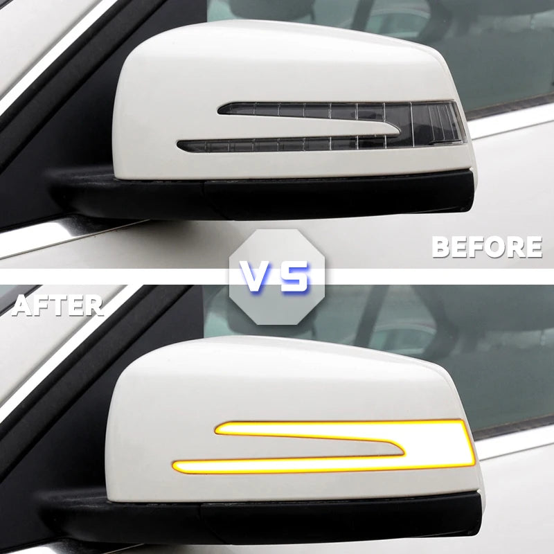 Espelho Retrovisor com Sinalizador de Mudança de Direção Dinâmico Lateral Mercedes Para W176 W246