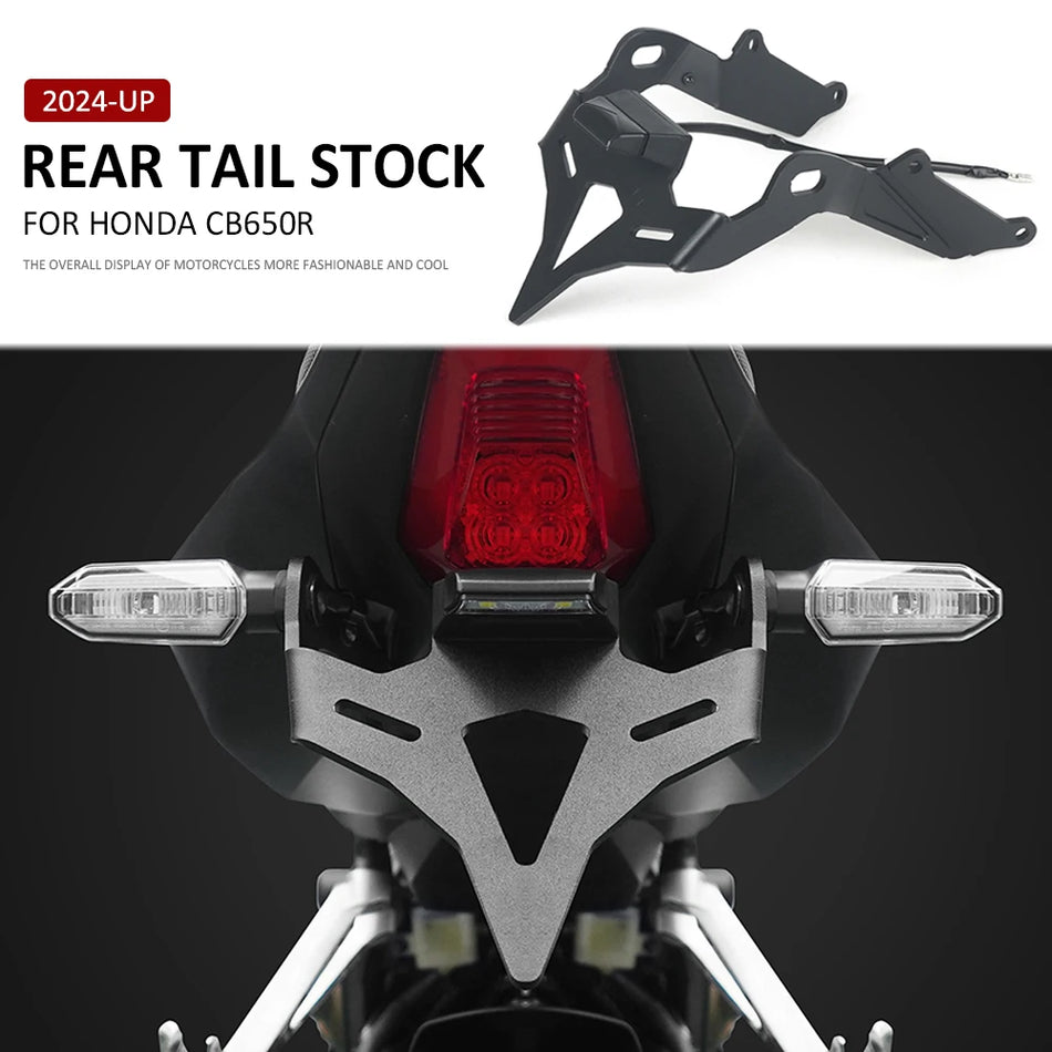 License Plate Holder, Rear LED Tail Bracket for Honda CB650R 2024-2025