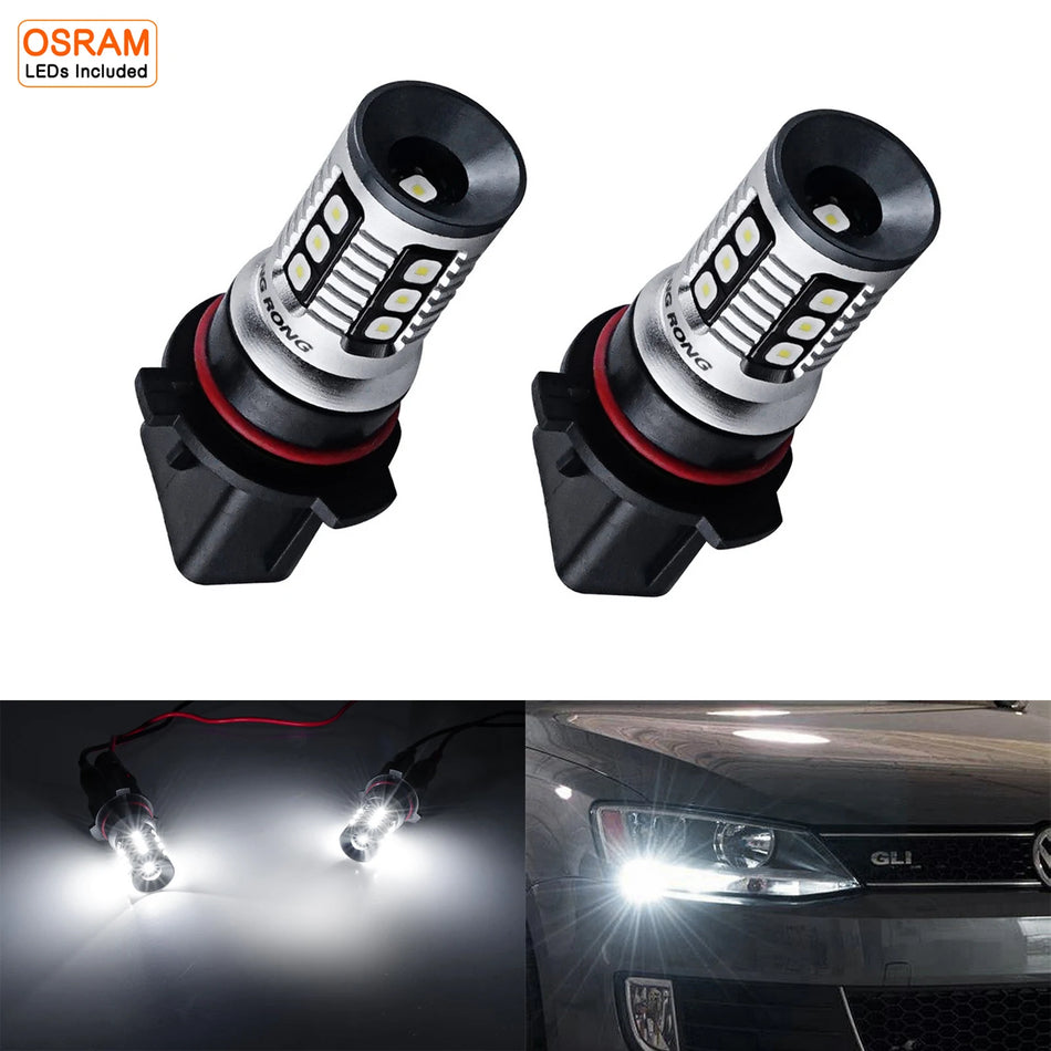 LED Bulbs for Mercedes W212 C207 E-Class 2x Canbus PSX26W 16SMD 3838 DRL Xenon-White 6000K