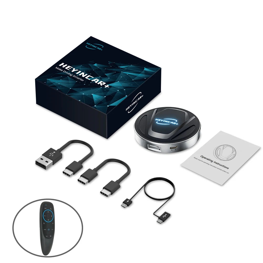 HEYINCAR Android 13 8GB 128GB CarPlay Smart AI TV Box &ndash; Compatible with Benz Models and Netflix Support H-MAX controller / 4GB 64GB