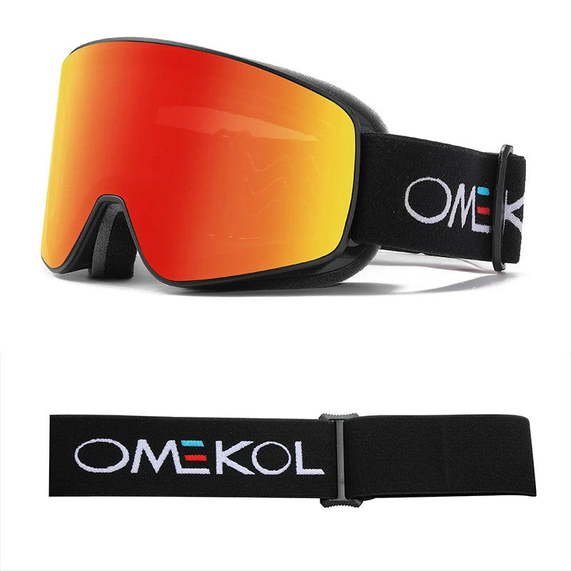 OMEKOL Double Layers Anti Fog Ski Goggles &ndash; Anti Fog Shield BC4
