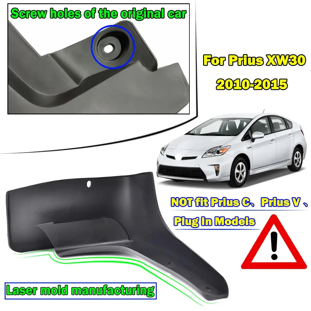 Set Molded Front Rear Car Mud Flaps For Toyota Prius 3 XW30 2010 2011 2012 2013 2014 2015 Splash Guards Mudguards MudFlap Fender by InterCyprus Trading Ltd