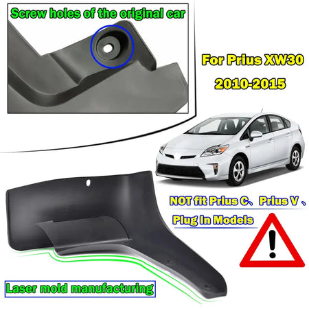 Set Molded Front Rear Car Mud Flaps For Toyota Prius 3 XW30 2010 2011 2012 2013 2014 2015 Splash Guards Mudguards MudFlap Fender by InterCyprus Trading Ltd