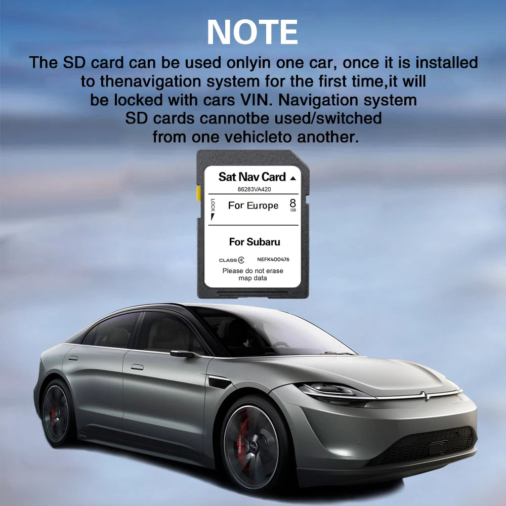 Subaru 86283VA420 Navigation Sat Nav &ndash; Europe Russia Maps