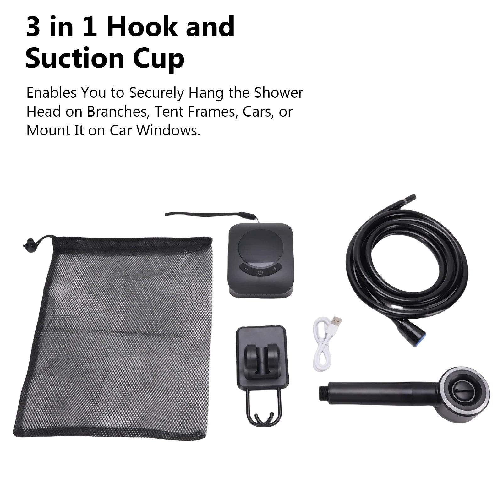 Camping Shower 3.6V 8000mAh &ndash; Large Capacity Battery