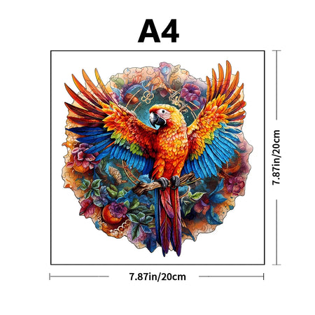 Wooden Jigsaw Puzzle - Colored Cat &amp; Peacock Design - Creative Intelligence Toy for Adults and Kids 14+