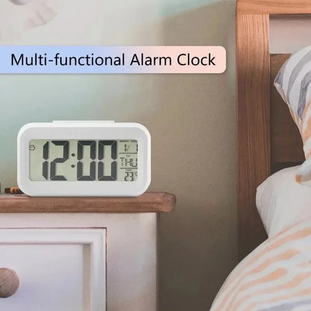 Multi-Function LED Digital Alarm Clock with Temperature and Date Display