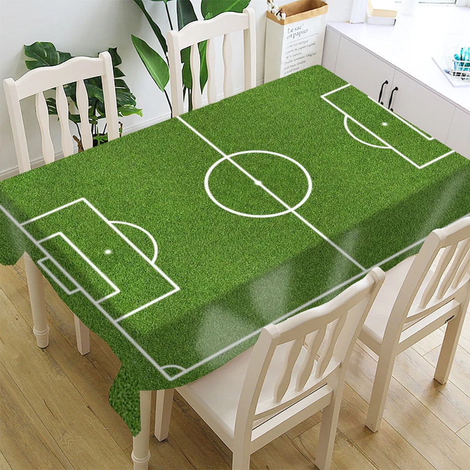 Τραπεζομάντηλο Ορθογώνιο για Ποδοσφαιρικό Γήπεδο, Θέμα Κινούμενα Σχέδια Ποδόσφαιρο, Αδιάβροχο και Πλενόμενο Πολυεστέρας