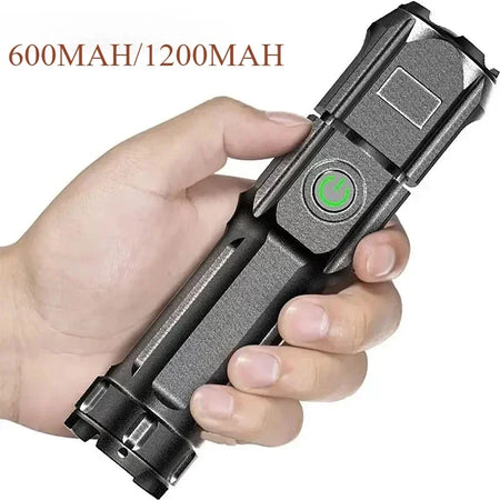 Telescopic Zoom Tactical Flashlight &ndash; Rechargeable LED