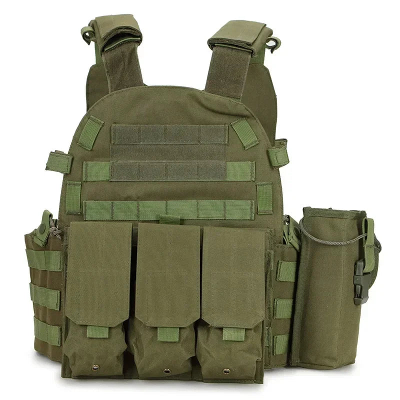 6094 Military Tactical Vest &ndash; Rugged Plate Carrier Design Army Green
