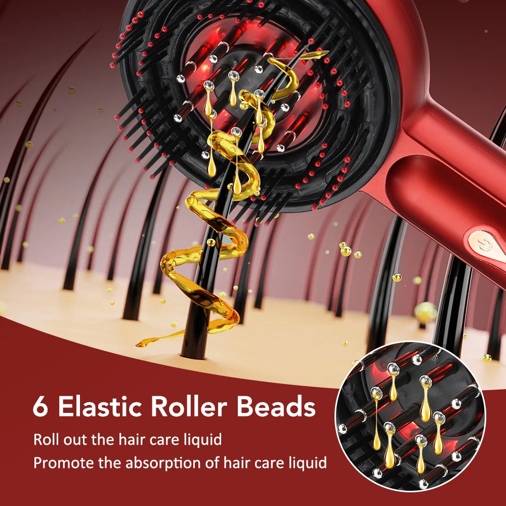 Electric Massage Comb with Red Light Therapy for Hair Growth and Anti Hair Loss