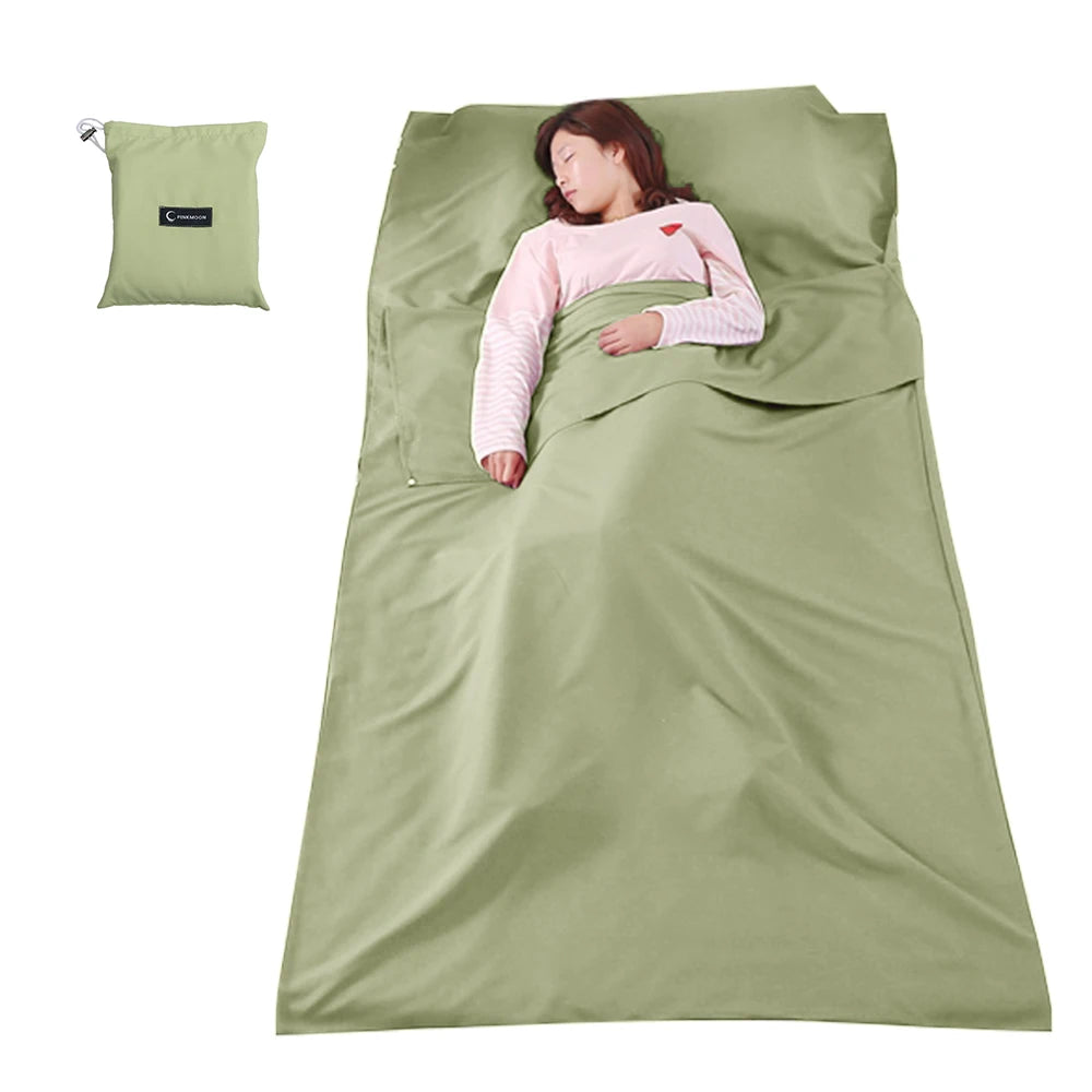 Lightweight Sleeping Bag Liner &ndash; Ultra Comfort For Travel Field Green S