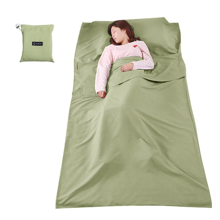Lightweight Sleeping Bag Liner &ndash; Ultra Comfort For Travel Field Green S