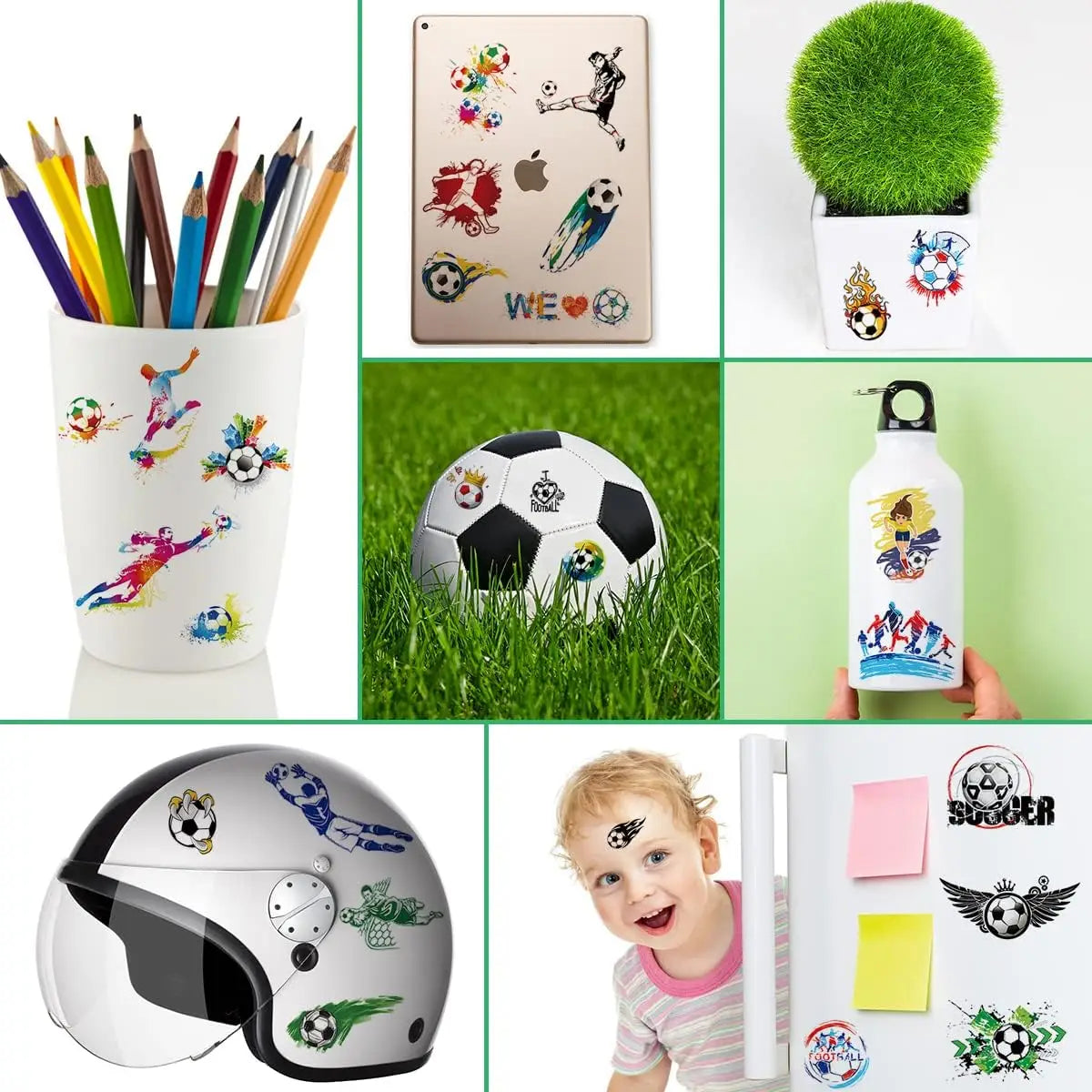 Football Tattoo Stickers - Waterproof Designs for All Ages