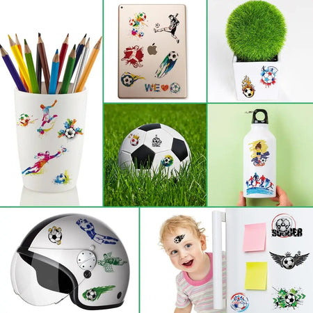 Football Tattoo Stickers - Waterproof Designs for All Ages