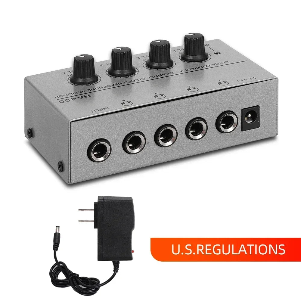 HA400 Headphone Amplifier &ndash; Ultra Compact 4 Channel SL US Plug