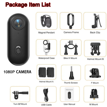 2025 Hot Gift 4K HD Mini Vlog Camera &ndash; Wireless Convenience with 128GB Storage FHD 1080P (Black) / With 128G TF Card / CHINA