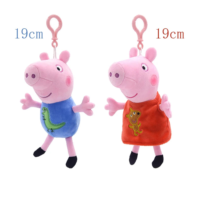 🟠 19cm George Peppa Pig Plush Pig Teddy Dinosaurs Toys High Quality Hot Sale Soft Stuffed Cartoon Animal Doll Child Birthday Gifts