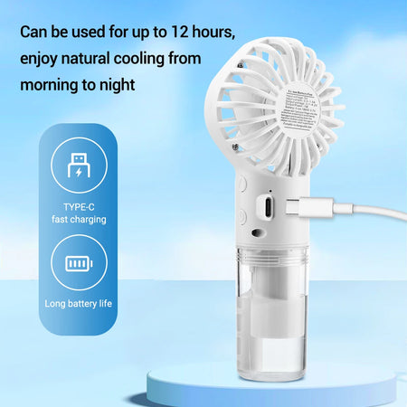 Portable USB Rechargeable Mini Air Conditioner &amp; Humidifier Fan for Home Office