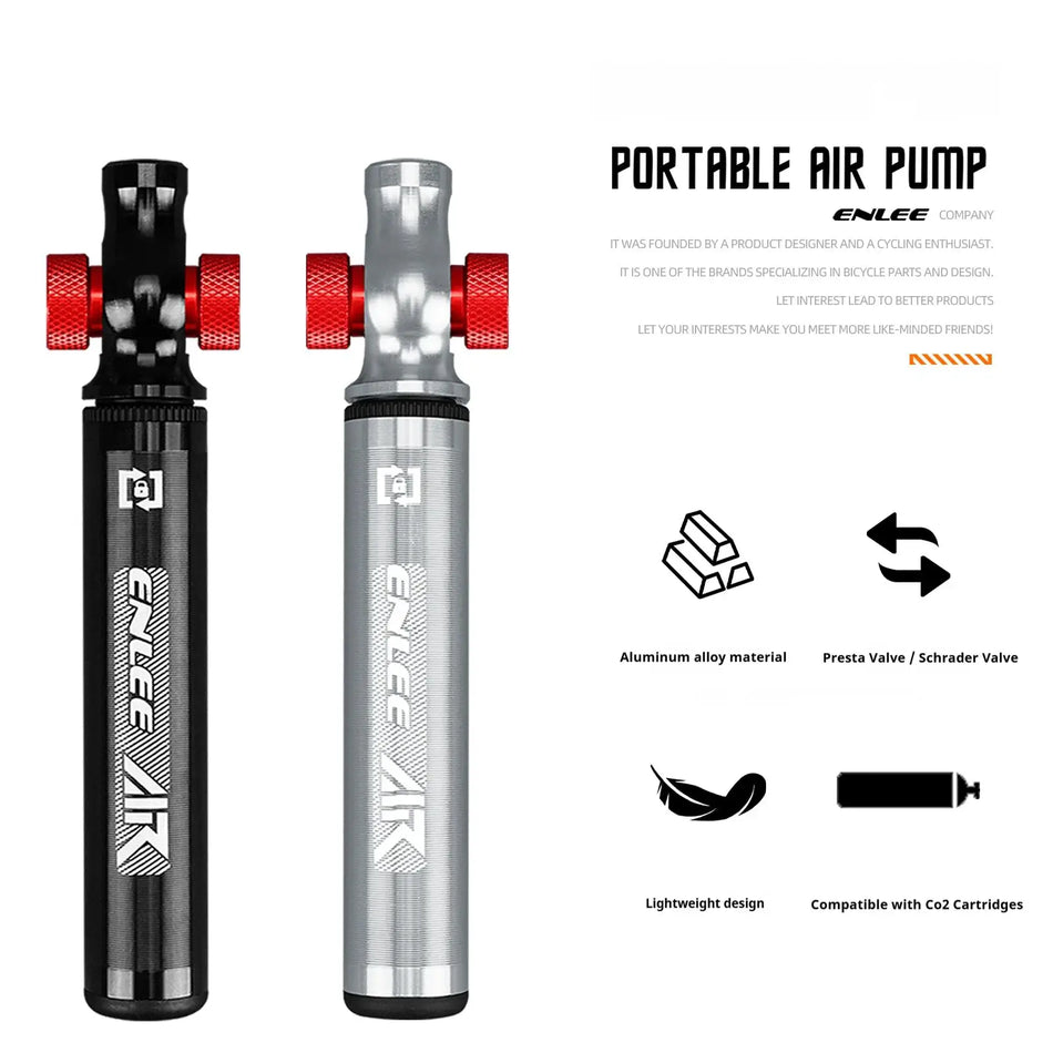 ENLEE Aluminium mini Portable Bike Pump Ultra Light 57.5g Bicycle Pump Suitable for Mountain Bikes, Road Bikes and Folding Bikes by InterCyprus Trading Ltd