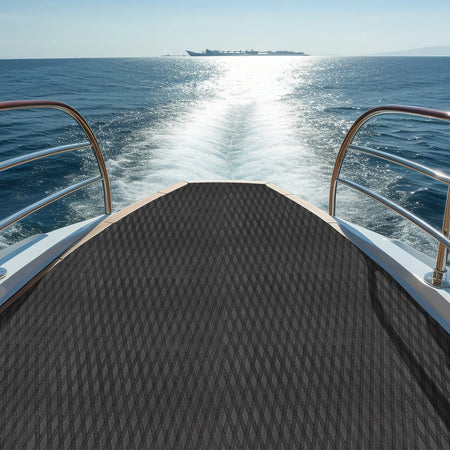 90.55x21.65in Black Grey EVA Boat Mat &ndash; Non-Skid Carpet