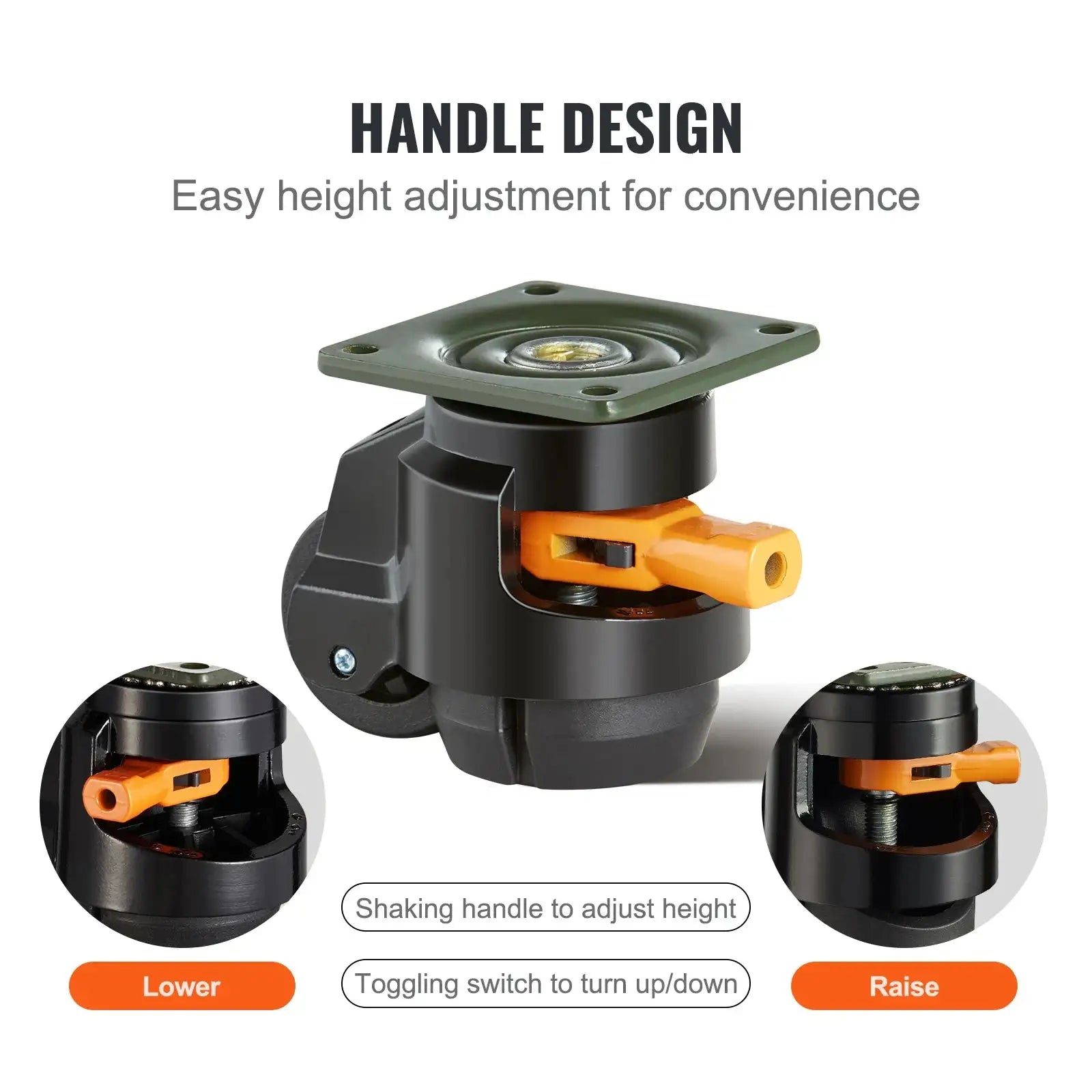 4 Pcs Leveling Casters &ndash; Adjustable Feet System