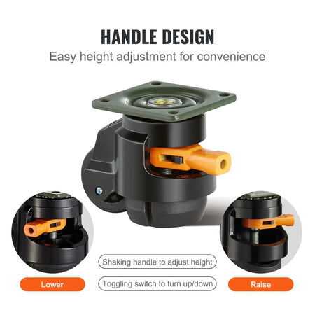 4 Pcs Leveling Casters &ndash; Adjustable Feet System