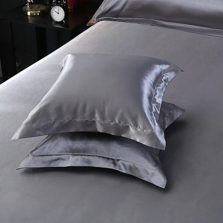 Silk Satin Square Pillowcase &ndash; Luxurious Comfort and Style jinshuying / 50x50cm 2pcs