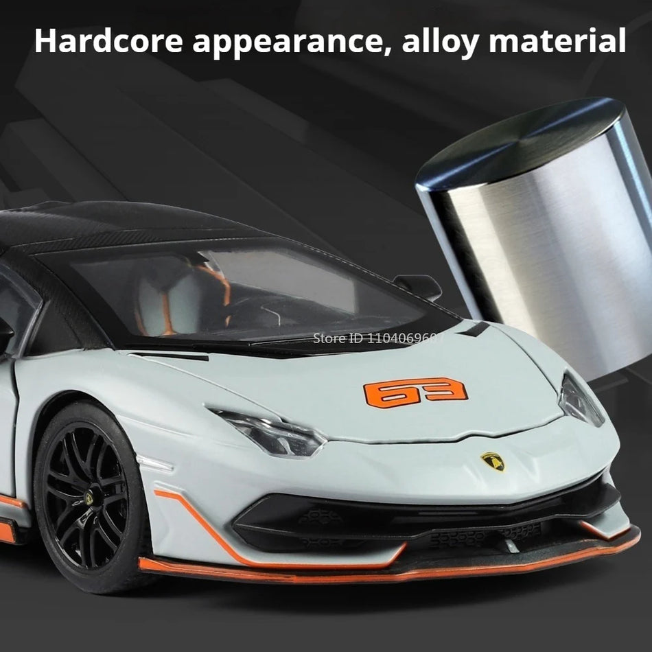 1:32 Merilo SVJ63 V12GT Diecast Avtomobilski Model s Povlekom, Odprta Vrata
