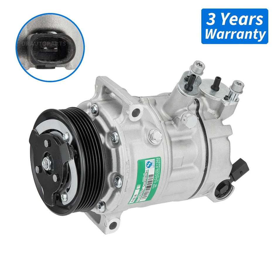 Compresor de aer condiționat pentru VW Beetle, Golf, Passat, Tiguan, Sharan 1KD820803H