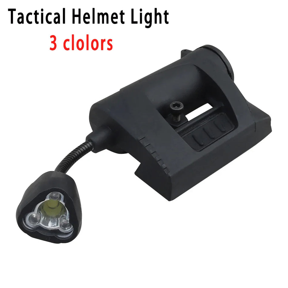 Taktična svetilka za čelado s fleksibilnim vratom in RGB IR LED diodami za na prostem