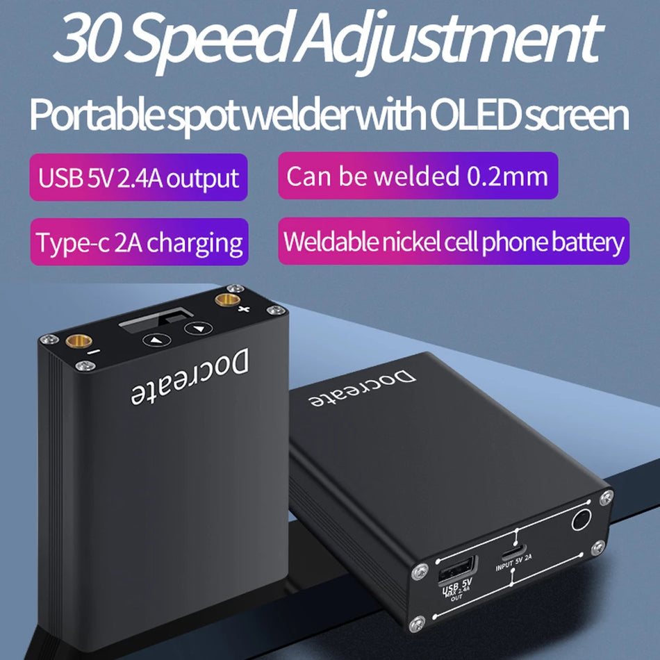 DH30 Mini Spot Welder 30 Gears Power For 18650 NiMH