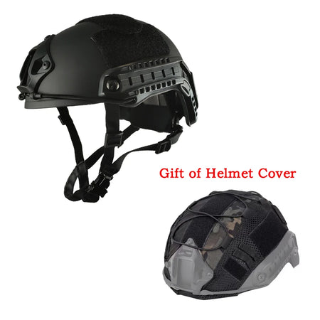 FAST Tactical Riot Helmet &ndash; Thickened ABS Protective Shell Black without holes