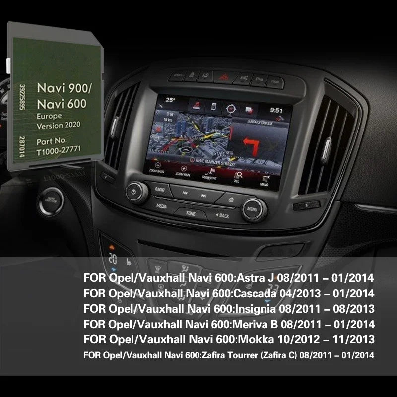 Insignia 2011 2013 Navi 600 Map Card &ndash; 16GB Europe