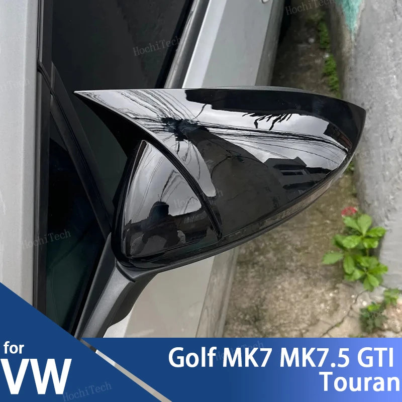 Achteruitkijkspiegel Cover Glanzend Zwart Hoorn Stijl Voor VW Golf MK7 7.5 GTI R
