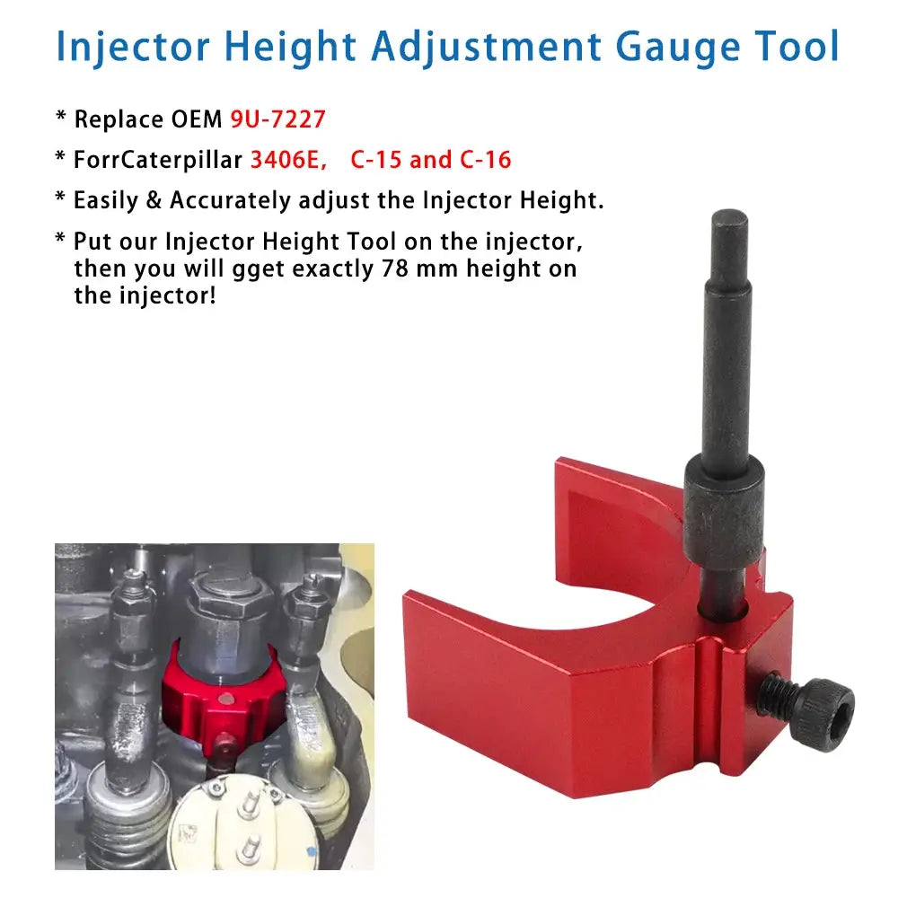J-42083 Automatic Timing Pin J-38587-A Engine Barring Socket 9U-7227 Injector Height Adjustment Gauge Tool for CAT Caterpillar by InterCyprus Trading Ltd