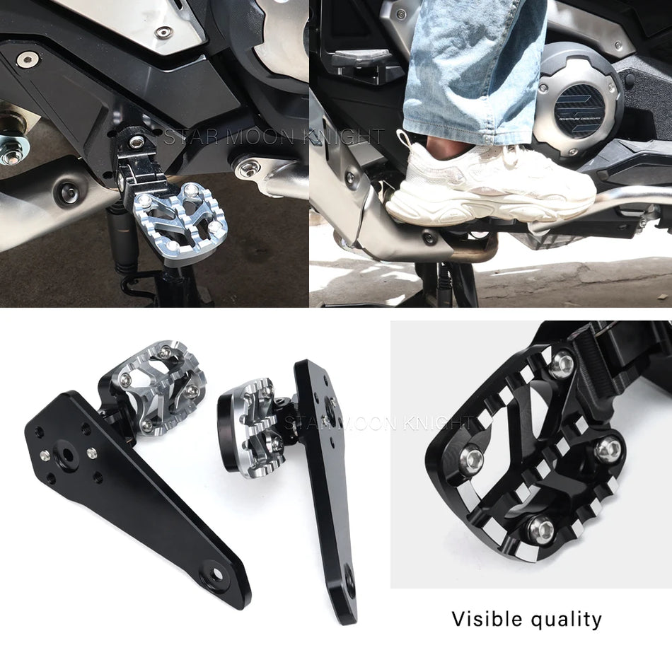 Комплект задних подножек Honda X ADV 750 с складными подножками для пассажира из алюминия T6061