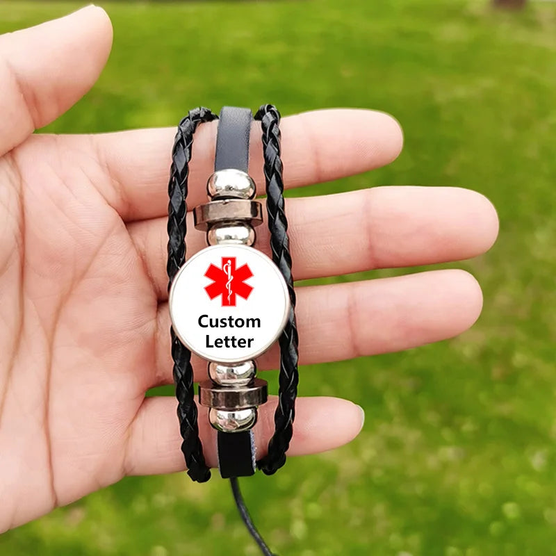Medical Alert ID Type 2 Diabetic Bracelet &ndash; Custom Photo Custom