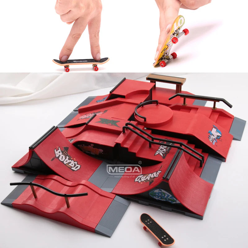 10 In 1 Finger Skateboards Set &ndash; Exciting DIY Skate Park Fun
