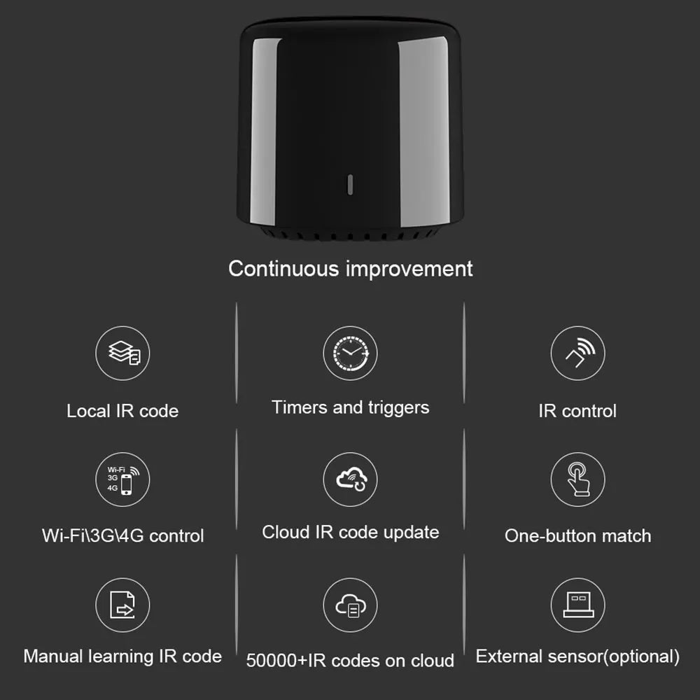 Broadlink BestCon RM4C Mini Smart WiFi IR Remote for Seamless Smart Home Control