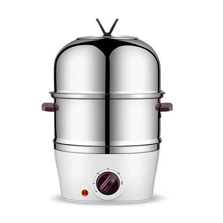 Electric Egg Boiler Double Layer Breakfast Maker Pro White / UK