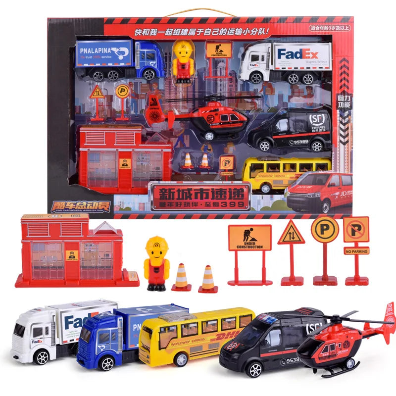 Cars Fire Trucks Model Set Engineering Toy Kit &ndash; Imaginative