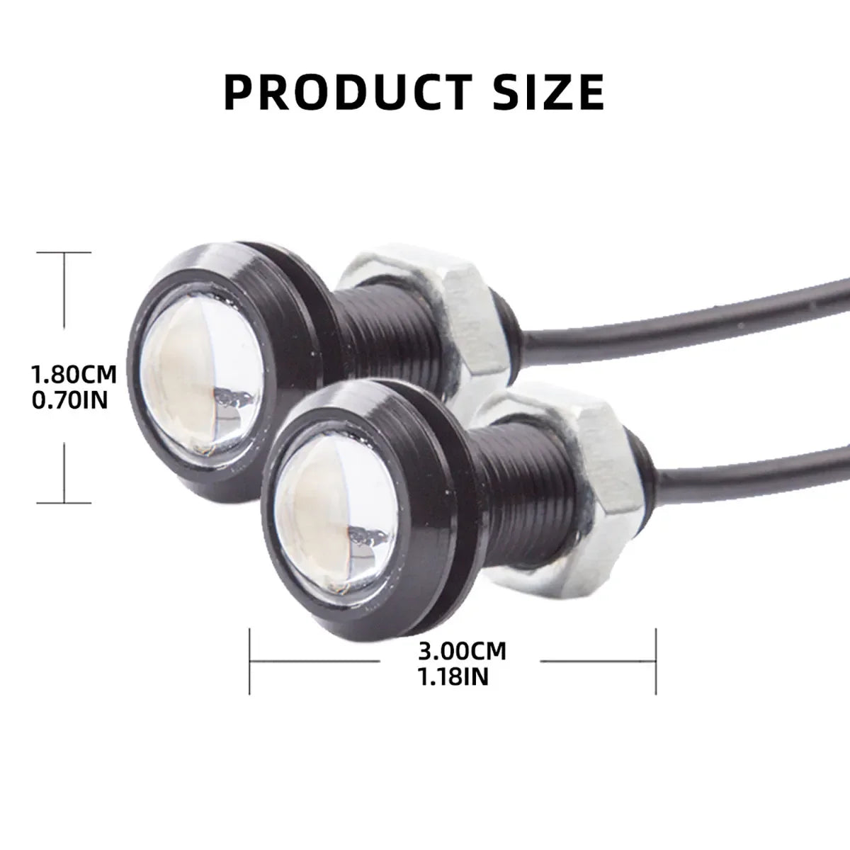 KEVANLY 4Pcs Eagle Eye LED Daytime Running Lights &ndash; Super Bright Visibility