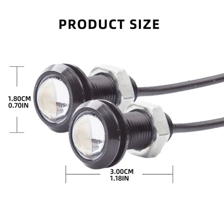 KEVANLY 4Pcs Eagle Eye LED Daytime Running Lights &ndash; Super Bright Visibility